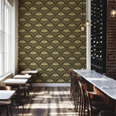 Scalloped Coneflower Wallpaper - Vintage Floral Elegance