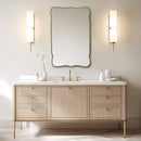 Scalloped Mirror - Brass Wall Mirror