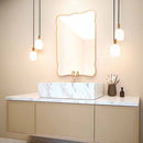 Scalloped Mirror - Brass Wall Mirror