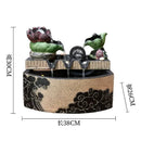 DecorBites™ Lotus Leaf Water Feature: Feng Shui Fish Tank Circulation Wheel for Housewarming