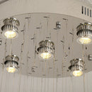 DecorBites™ Crystal Ring Pendant Chandelier: Modern Ceiling Light for Living & Dining Room
