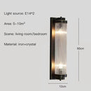 DecorBites™ Crystal Wall Sconce: Copper LED Bedroom Lighting for TV Background, Dining Room
