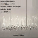 DecorBites™ Crystal Branch Chandelier: Nordic LED Pendant Light for Home Décor & Wedding Lighting