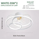 DecorBites™ LED Ceiling Fan with Remote Control, Modern Silent Lighting Fixture for Bedroom and Dining Room