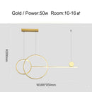DecorBites™ Linear Ring Chandelier | LED Kitchen Island Dining Room Lighting Fixtures