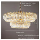 DecorBites™ Crystal Ceiling Chandelier, Nordic Luxury Double Lampara for Dining Table