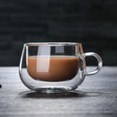 DecorBites™ Double Wall Glass Coffee Cup Espresso Mug Heat Resistant Cocktail Wine Beer Mug