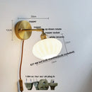 DecorBites™ Japanese Style LED Wall Sconce White Glass Rotate Pull Chain Stair Light Fixtures