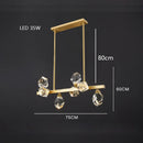DecorBites™ Diamond Crystal Brass LED Pendant Light Gold Luxury Hanglamp