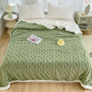 DecorBites™ Coral Fleece Blanket: MultiFunctional Soft Skin-Friendly Warm Shawl