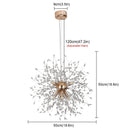 DecorBites™ Aluminum Dandelion Pendant Light: Modern Sputnik Hedgehog LED Chandelier for Living & Dining Room