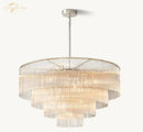 DecorBites™ LED Amadeo Round Crystal Chandelier for Living and Dining Room Decor