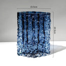 DecorBites™ Clear Ice Vase for Hydroponic Flowers Desk Decor Bouquets Minimalist Floral Arrangement Modern Glass Pot