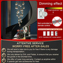 DecorBites™ Diamond Crystal Ball Chandelier LED Hanging Lamp Gold Fixture
