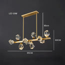 DecorBites™ Diamond Crystal Brass LED Pendant Light Gold Luxury Hanglamp
