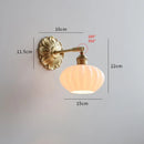 DecorBites™ Green Glass LED Wall Lamp with Copper Base for Bedroom Living Room