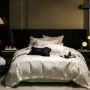 DecorBites™ Embroidered Egyptian Cotton Bedding Set - Queen/King, Luxury Bed Sheet & Pillowcases