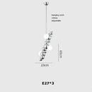DecorBites™ Designer Molecule Chandelier: LED Dimmable Chrome Gold Lighting 2025 Trend