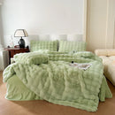 DecorBites™ Deluxe Faux Rabbit Fur Bedding Set: Soft Velvet, Plush Warmth for Winter