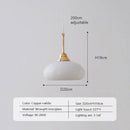 DecorBites™ Cream Glass Nordic LED Pendant Light for Home Decor and Lighting