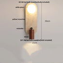 DecorBites™ Copper LED Wall Lamp: Modern Nordic Style Mirror Light with Travertine Switch