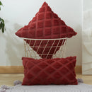 DecorBites™ Geometric Diamond Pattern Plush Cushion Cover for Stylish Home Decor