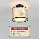 DecorBites™ Lotus Chinese Chandelier Ceiling Lamp Simple Corridor Painting LED Lighting