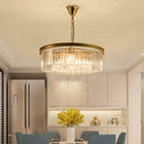 DecorBites™ Gold Black Metal Crystal Pendant Lights Chain Hanging LED Suspension Lamp Fixtures
