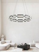 DecorBites™ Glass Restaurant Chandelier, High-End All Copper Lighting Fixture