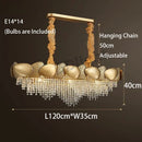DecorBites™ Crystal Tassles Pendant Light 2024 | Modern Luxury Chandelier for Living Room