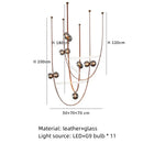 DecorBites™ Leather Chandeliers 2023 LED Minimalist Home Decor Lighting for Living Room