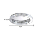 DecorBites™ Crystal Circle Ceiling Chandelier: Modern LED Indoor Lighting for Living Room, Bedroom & Study