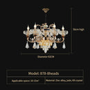 DecorBites™ Crystal Candle Chandelier for Home Living Room Dining Bedroom