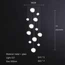 DecorBites™ Glass Ball LED Pendant Lights for Home Decor, Living/Dining Room, Bar, & Stairs