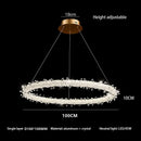 DecorBites™ Crystal Flower LED Chandelier: Elegant Round Pendant Light for Dining & Living Room
