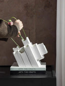 DecorBites™ Geometric Ceramic Vase Block Splicing Flower Arrangement Handicrafts Home Decor