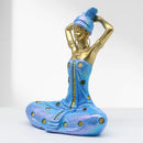 DecorBites™ Golden Female Statue African Tribal Style Portrait Sculpture Home Decor