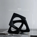 DecorBites™ Geometric Cross Square Ring Sculpture White - Home Decor Ornament