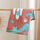 DecorBites™ Kids Cartoon Face Towels - Set of 3 | Cats Print | 100% Cotton | 25*50cm