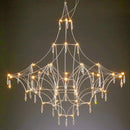 DecorBites™ Golden Lustre Crystal Chandelier for Living Dining Bedroom LED Lights
