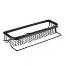 DecorBites™ Gold Brass Bathroom Shelf with Towel Hanger, Shampoo Holder, and Basket