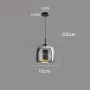 DecorBites™ Glass Bowl Chandelier: Modern Nordic LED Smoke Hanging Lamp for Dining Room, Bar - Indoor Decor Lighting