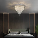 DecorBites™ Crystal LED Ceiling Chandelier: Remote Dimming Round Lamp for Luxury Home Decor