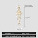 DecorBites™ Light Luxury Rotating Crystal Chandelier for Villa Living Room