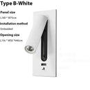 DecorBites™ LED Wall Sconce Adjustable Reading Light for Hotel Bedroom, USB Charging
