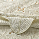 DecorBites™ Gold Embroidery Cotton Bohemia Quilt Set - 3PCS Coverlet & Pillowcase