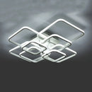 DecorBites™ LED Ceiling Light 4 Rings 78W Square for Living Room Bedroom Bar