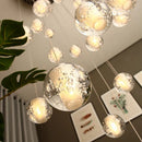 DecorBites™ Crystal Ceiling Chandelier for Staircase & Hallway, Elegant Long Cable Pendant Light