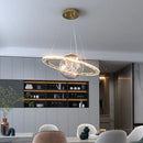 DecorBites™ Gold Acrylic Nordic Chandelier LED Pendant Lamp for Luxury Interior Lighting