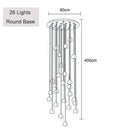 DecorBites™ Crystal Ball Chandelier: Long Adjustable Staircase Pendant Light perfect for Home & Restaurant